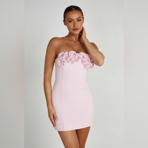 pink rose dress